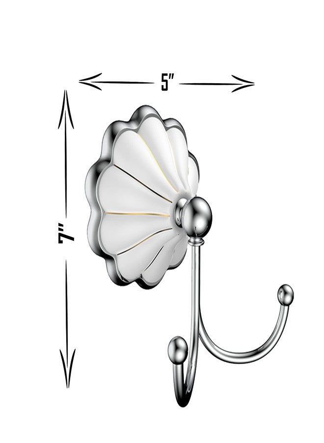 R. N. RN 304 Grade Stainless Steel Robe Hook | Hook for Hanging Towel in Bathroom (White)_8035 - Image 3